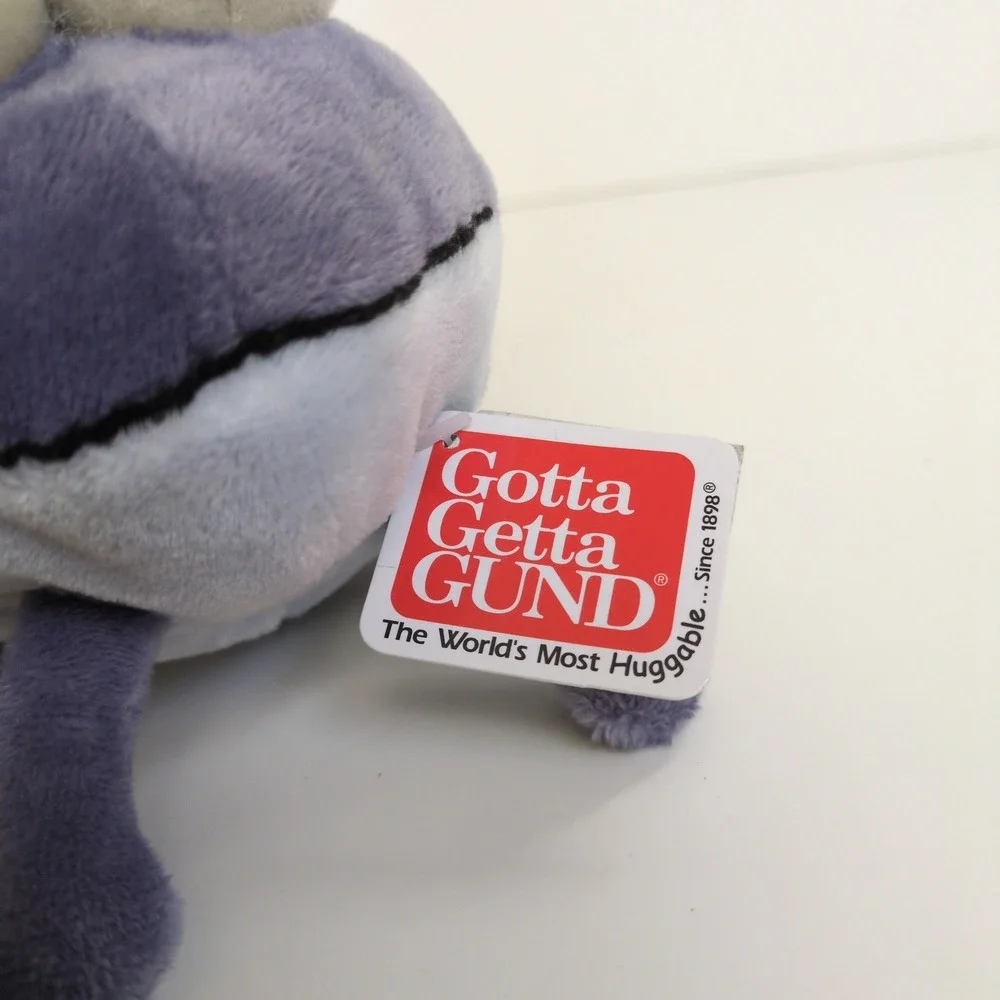 NWT Gund Plush Frog Purple Gray Spotted Stuffed Animal‎ Gotta Getta Retired